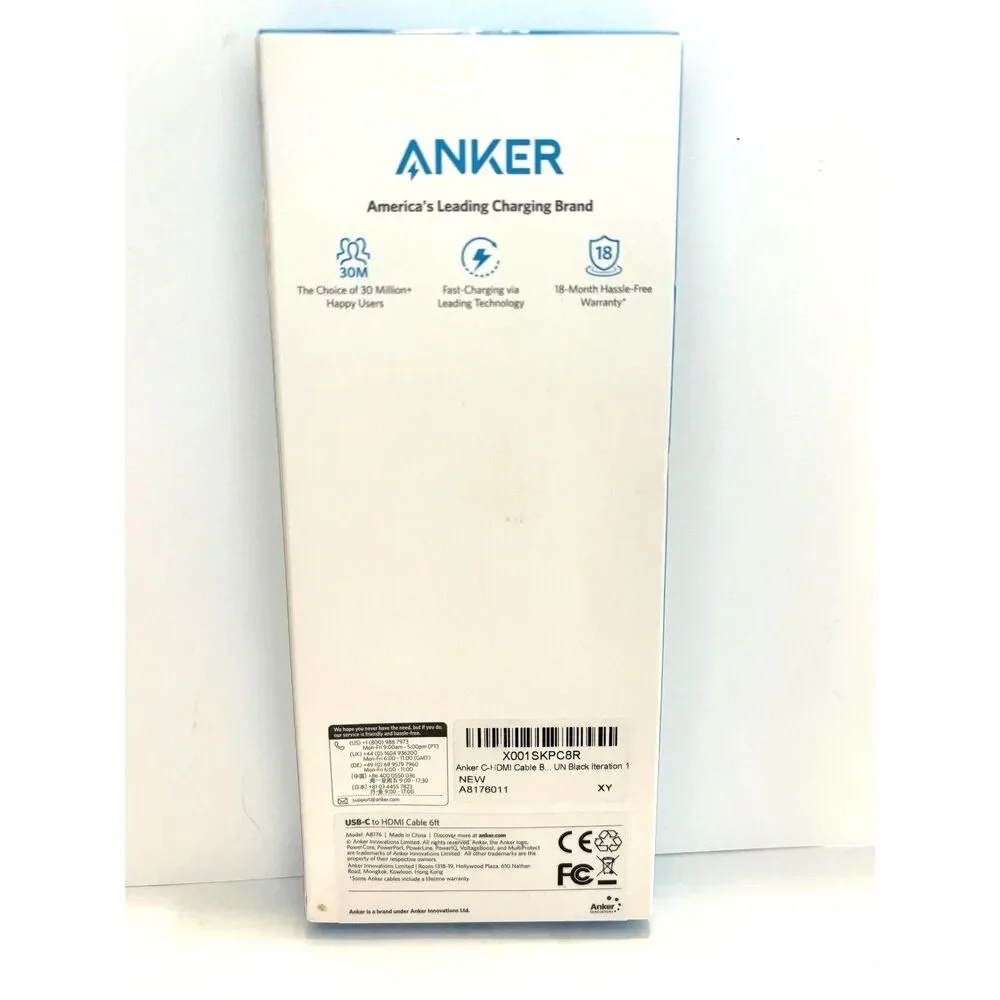 Anker USB-C to HDMI Cable 6ft-NIB
